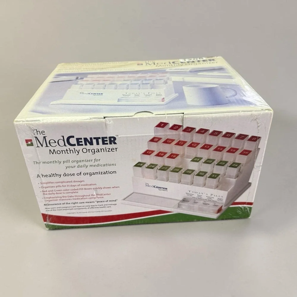 The MedCenter System 31 Day Vitamin Pill Monthly Organizer System Sealed